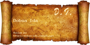 Dobsa Ida névjegykártya