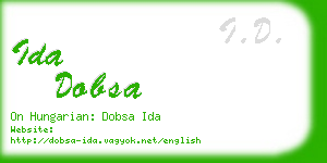 ida dobsa business card